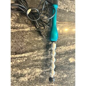 Bed Head Rock N' Roller Clamp-Free Bubble Curling Wand Teal/Silver BH320